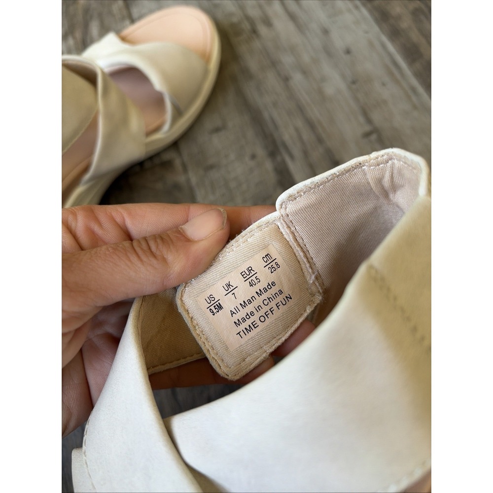 Dr Scholls Womens Time Off Fun Sandal Size  9.5 Beige Comfort - Picture 7 of 11